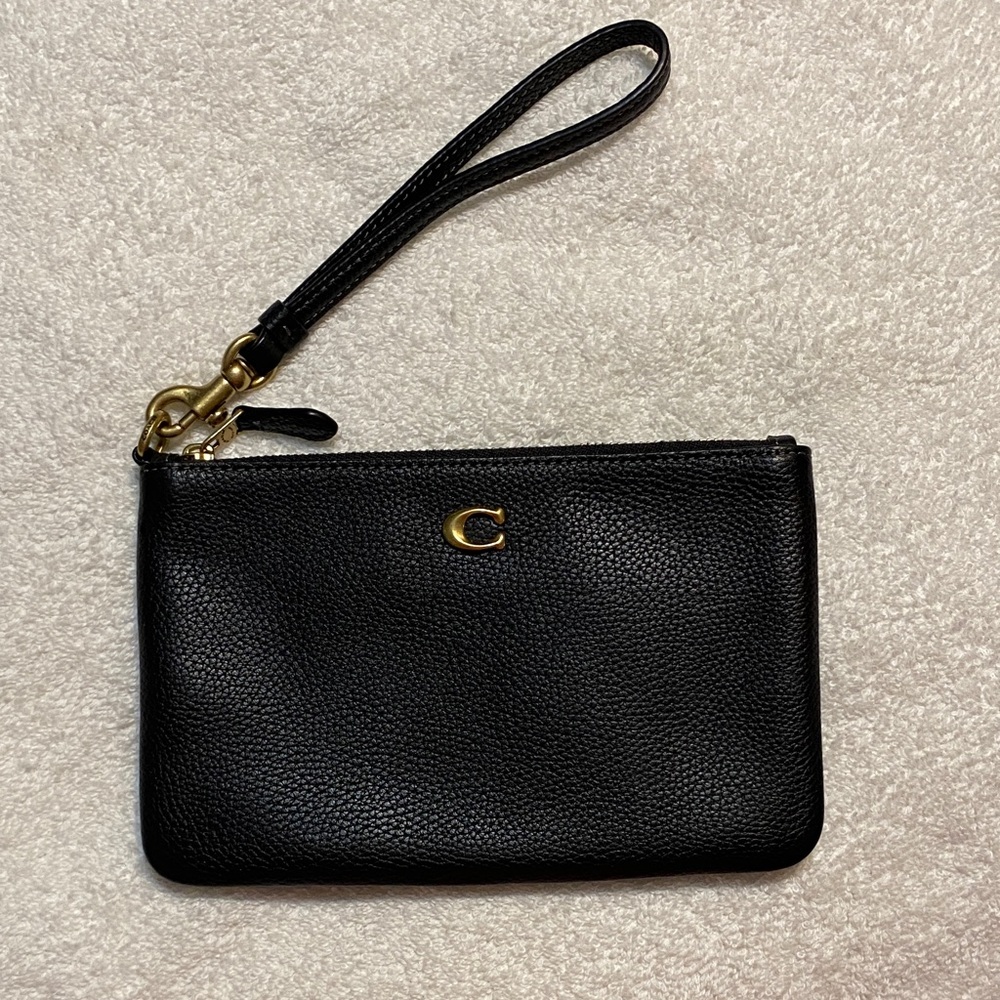 Coach Black Wristlet Clutch